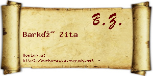 Barkó Zita névjegykártya